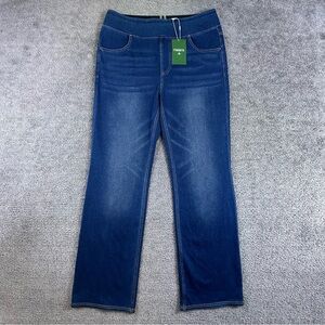 Halara Flex High Waisted Pockets Bootcut Washed Casual Jeans Size L Stretch NWT